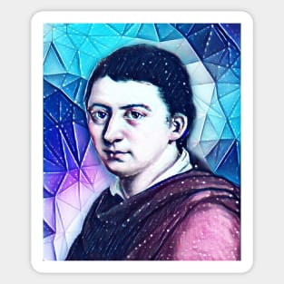 Friedrich Schlegel Snowy Portrait | Friedrich Schlegel Artwork 13 Sticker